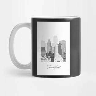 Frankfurt, Germany, map skyline - 05 style Mug